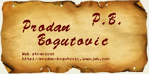 Prodan Bogutović vizit kartica